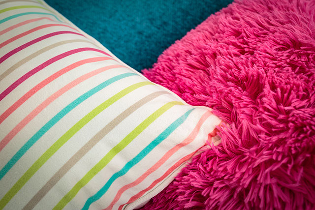 Colourful pillows and cushions